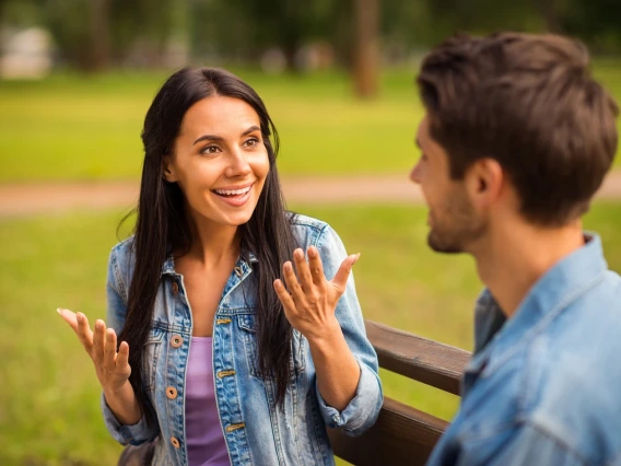 Woman talking